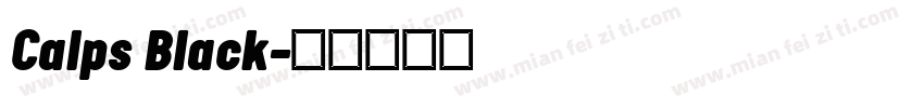 Calps Black字体转换